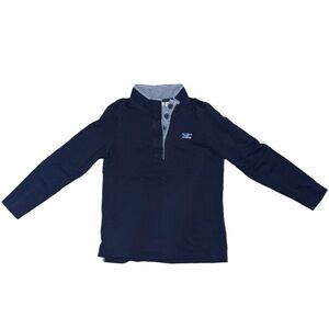 LL Bean Navy Blue Henley Women’s Long Sleeve Pullover Size Medium